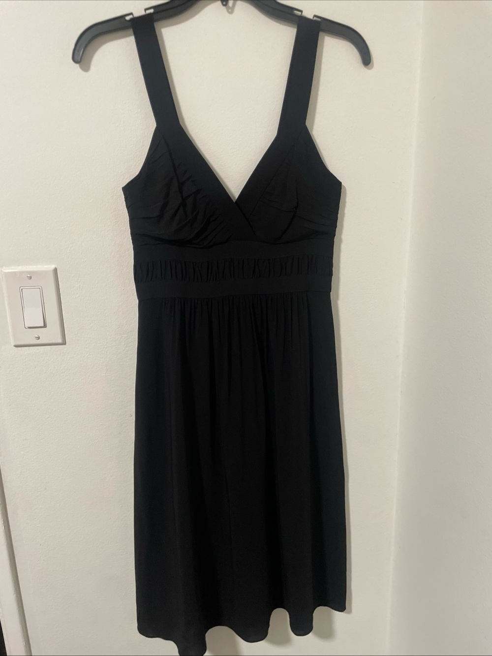 Theory Black Sleeveless V-Neck Dress